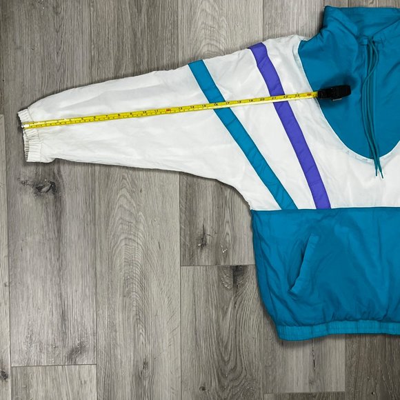 Chaver Vintage White/Green/Purple Medium Q-Zip Jacket - Picture 7 of 7